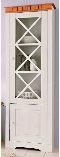 Home affaire Vitrine "Lisa", aus schönem massivem Kiefernholz, mit einer sc günstig online kaufen