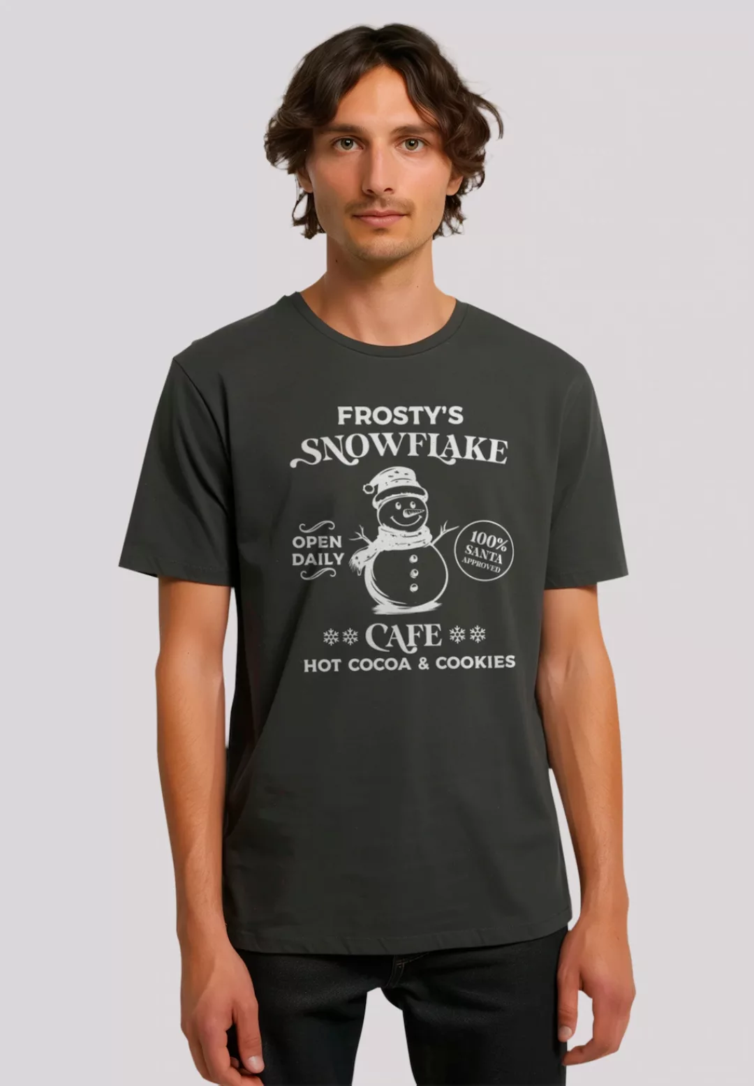 F4NT4STIC T-Shirt "Frostys Snowflake Cafe Retro Weihnachten", Premium Quali günstig online kaufen