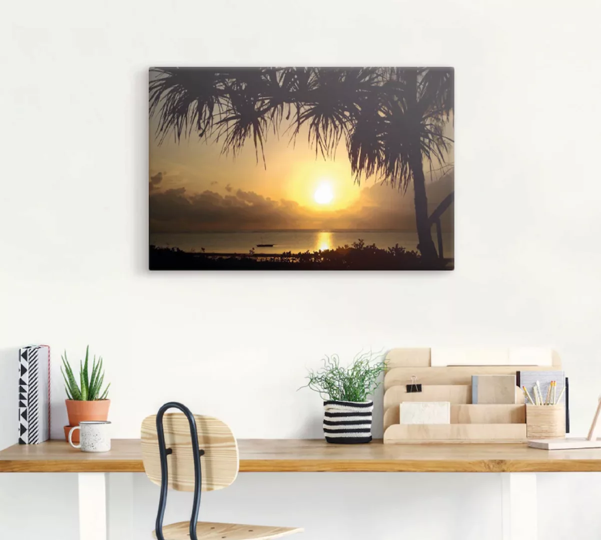 Artland Leinwandbild "Sonnenaufgang", Afrika, (1 St.) günstig online kaufen