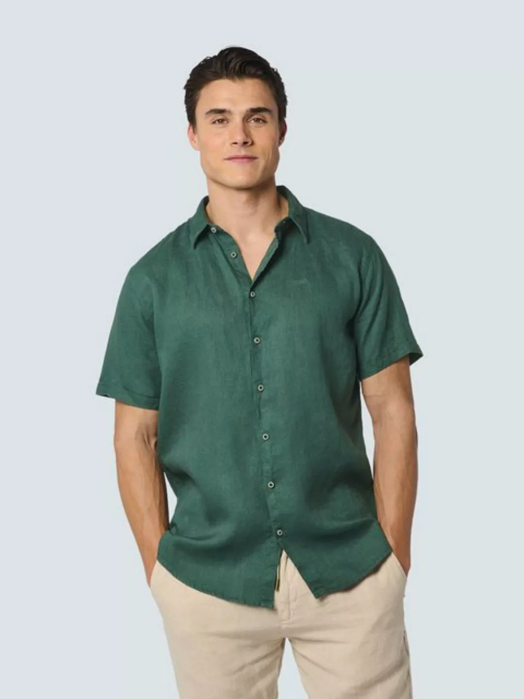 NO EXCESS T-Shirt Shirt Short Sleeve Linen Solid günstig online kaufen