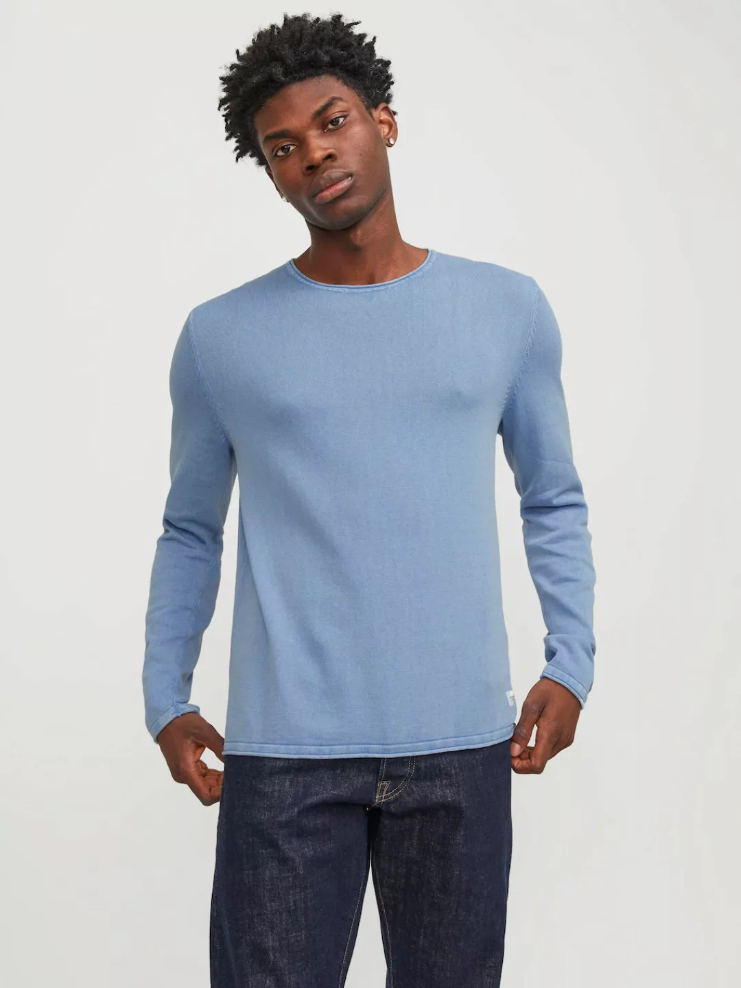 Jack & Jones Strickpullover "JJELEO KNIT CREW NECK NOOS", mit Rundhalsaussc günstig online kaufen