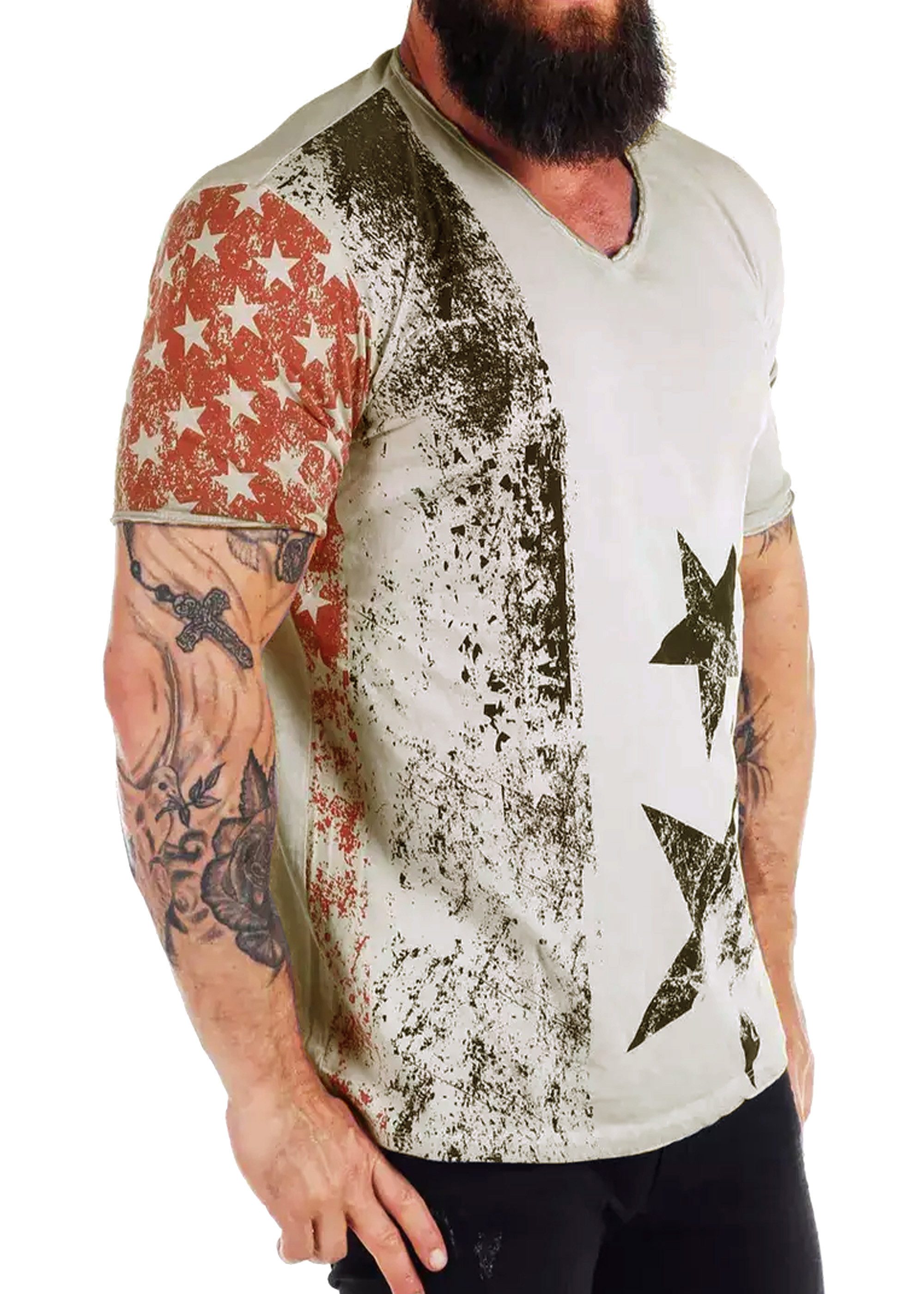 R-NEAL T-Shirt T-Shirt Verwaschen Regular Printed günstig online kaufen