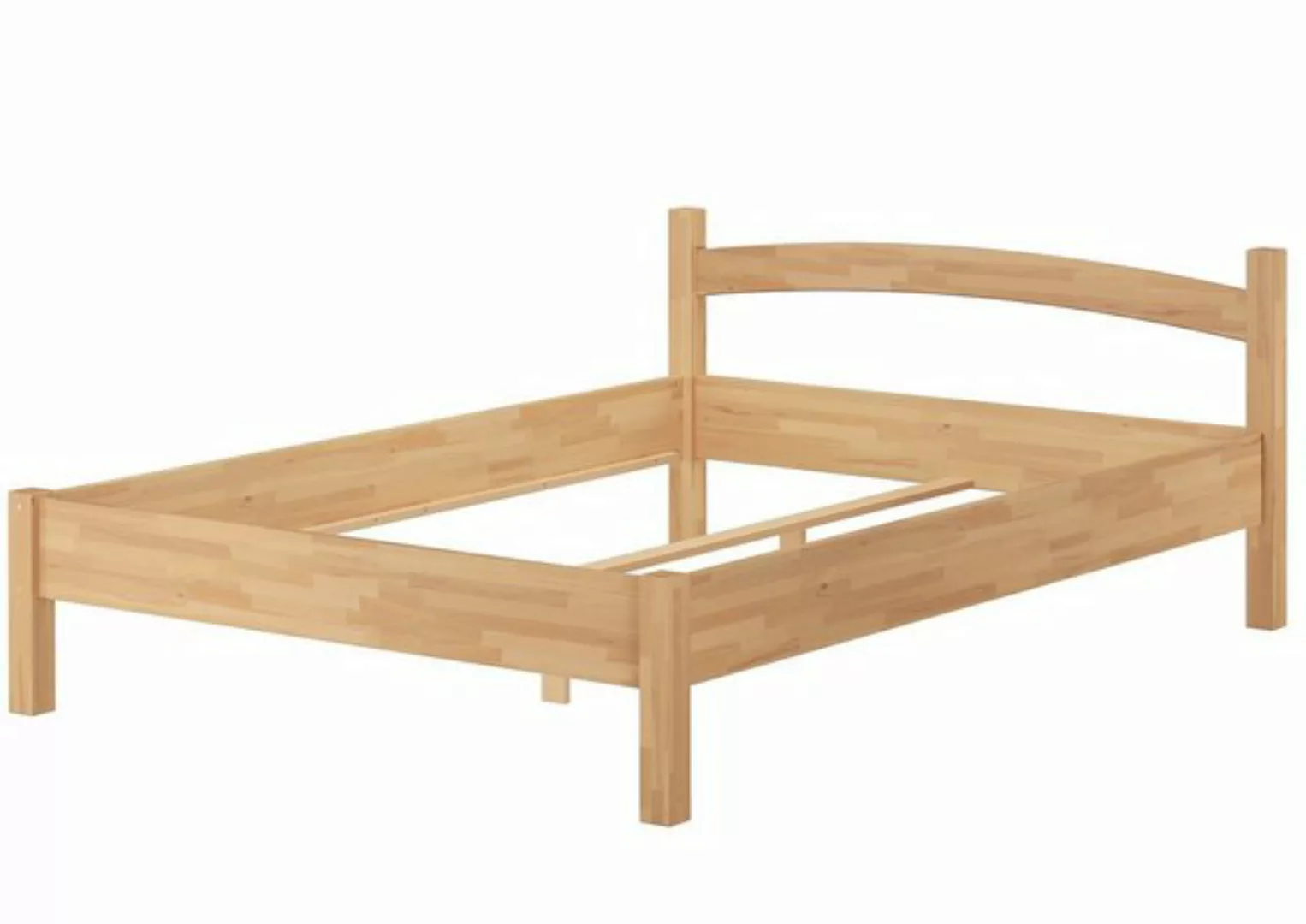 ERST-HOLZ Bett Komfortabel breites Bettgestell Massivholz Buche 120x200, Bu günstig online kaufen