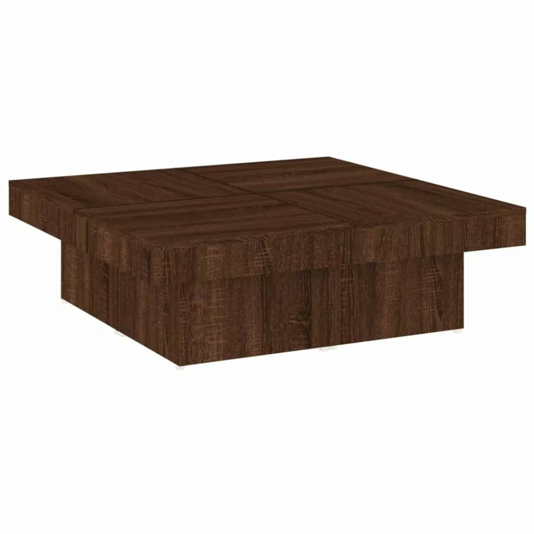 furnicato Couchtisch Braun Eichen-Optik 90x90x28 cm günstig online kaufen