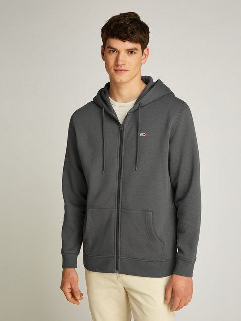 Tommy Jeans Sweatshirt TJM REG S FLAG ZIP FLEECE THRU mit bestickten Marken günstig online kaufen