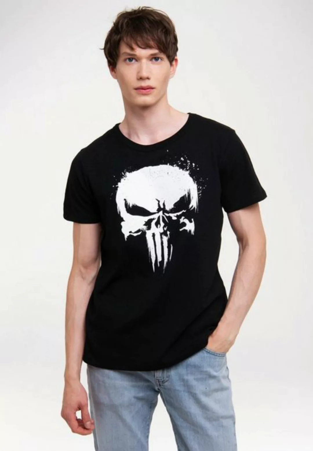 LOGOSHIRT T-Shirt Marvel - Punisher TV Skull mit lizenziertem Print günstig online kaufen