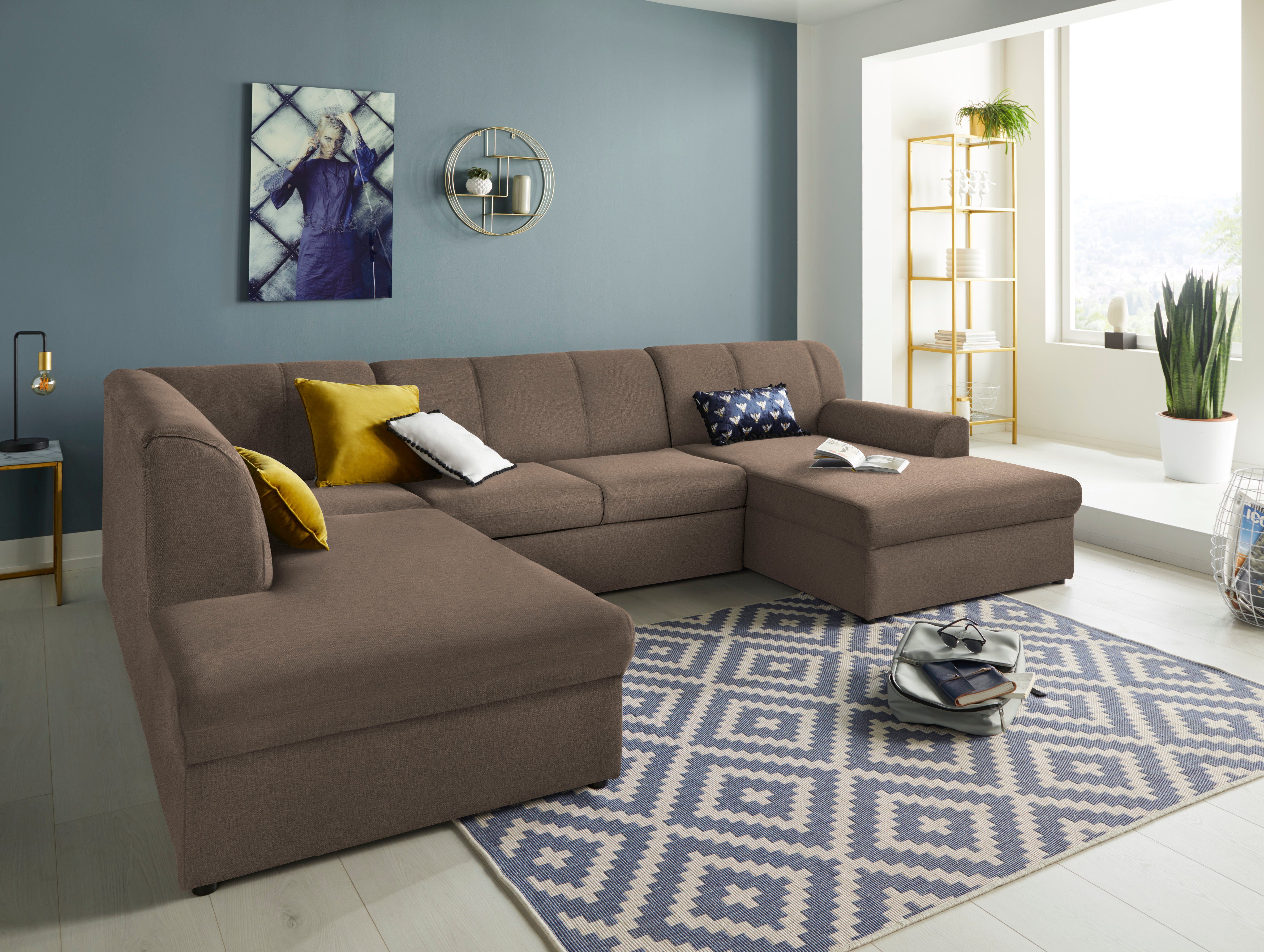 DOMO collection Wohnlandschaft "Topper, elegant und zeitlos, komfortabel, U günstig online kaufen