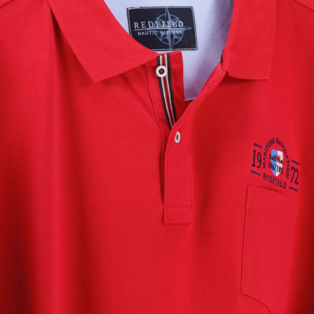 redfield Poloshirt Pique Poloshirt von Redfield in großen Größen, rot günstig online kaufen