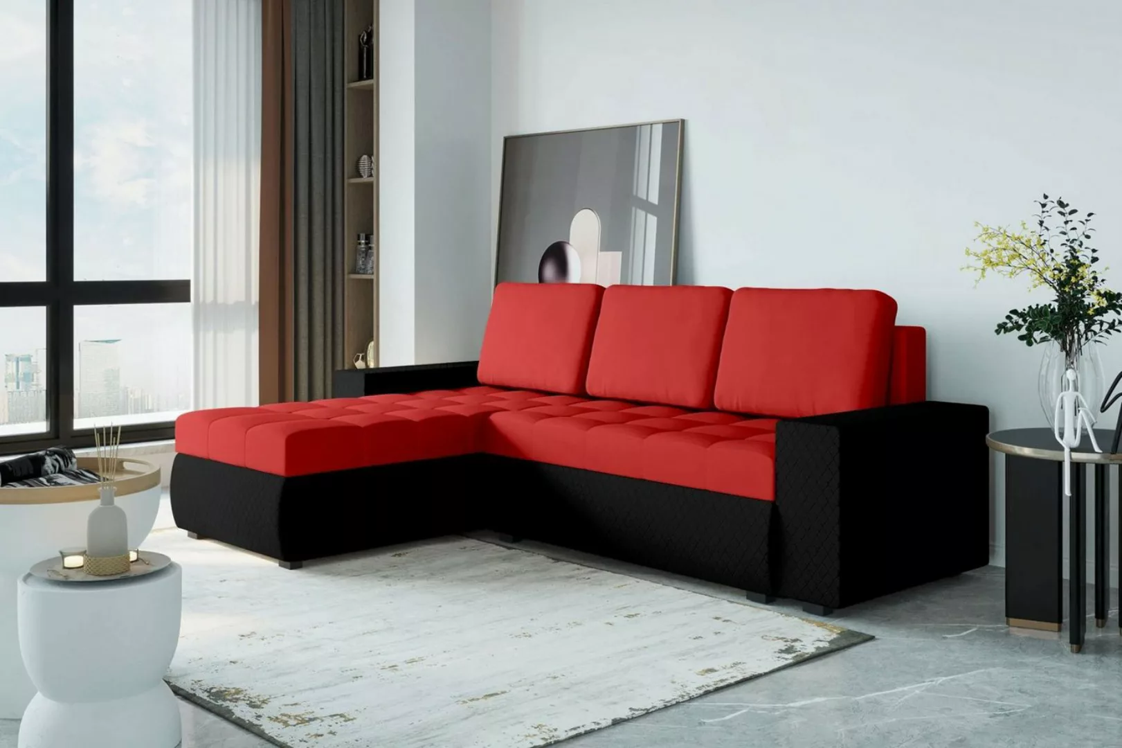 Stylefy Ecksofa Miranda, L-Form, Eckcouch, Sofa, Sitzkomfort, mit Bettfunkt günstig online kaufen