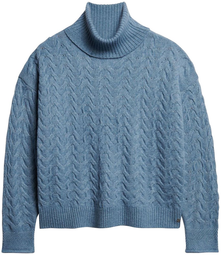 Superdry Strickpullover "LW CABLE ROLL NECK JUMPER" günstig online kaufen