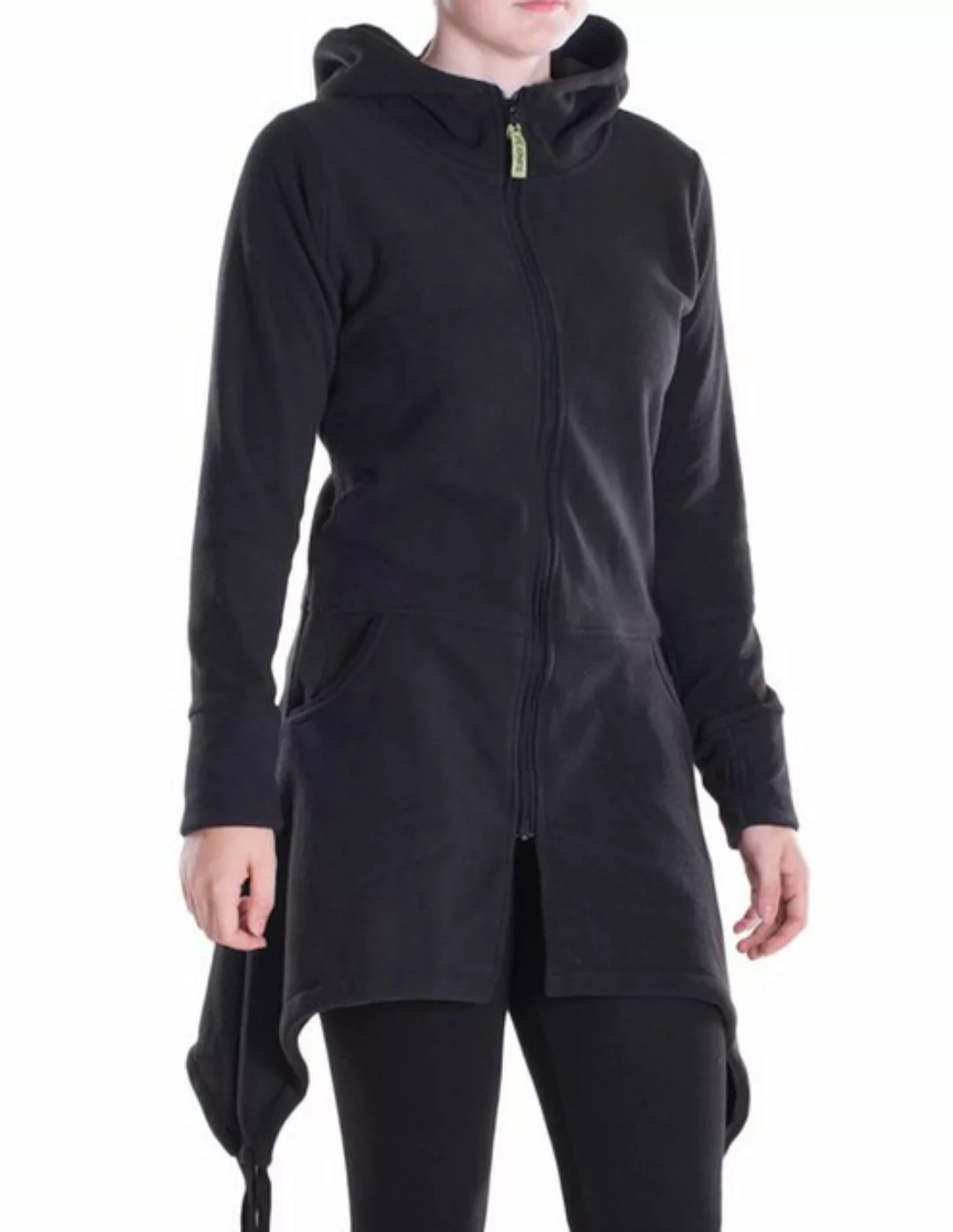 Vishes Kapuzenfleecejacke Damen Fleece Kapuzenjacke lang Elfen Zipfel-Jacke günstig online kaufen