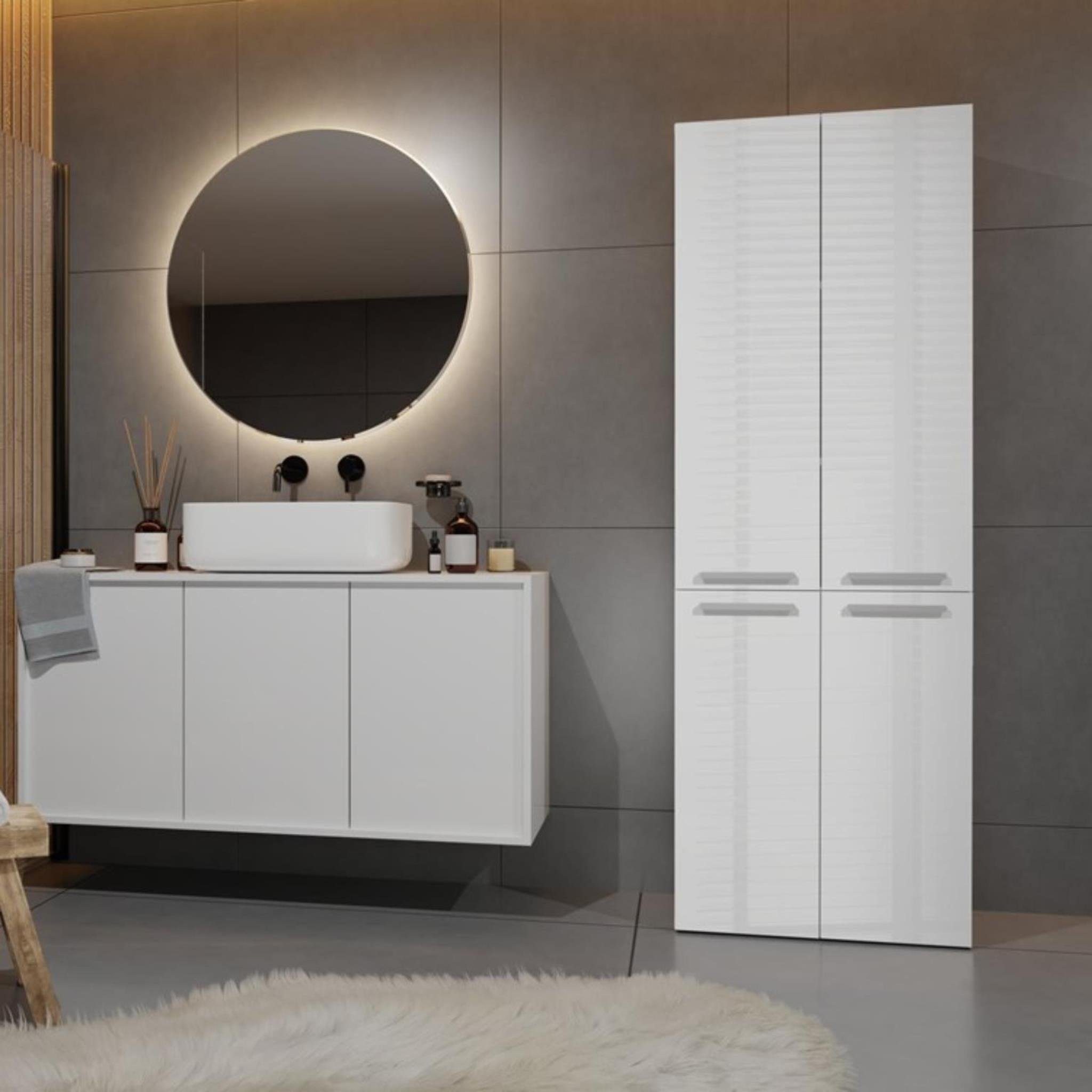 Beautysofa Hochschrank Nolan 1k DD (Badezimmerschrank, günstig online kaufen