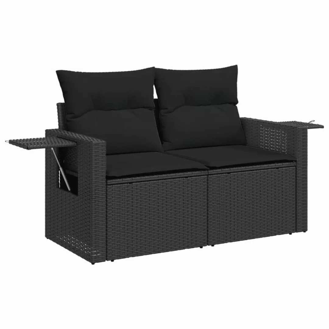 vidaXL Loungesofa Gartensofa mit Kissen 2-Sitzer günstig online kaufen