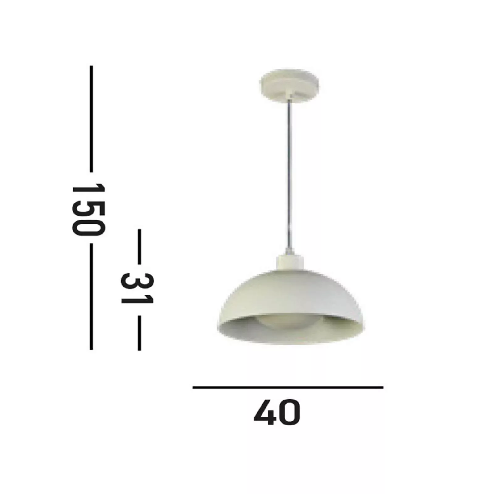 Hängeleuchte Mars, creme, Ø 40 cm, Stahl günstig online kaufen