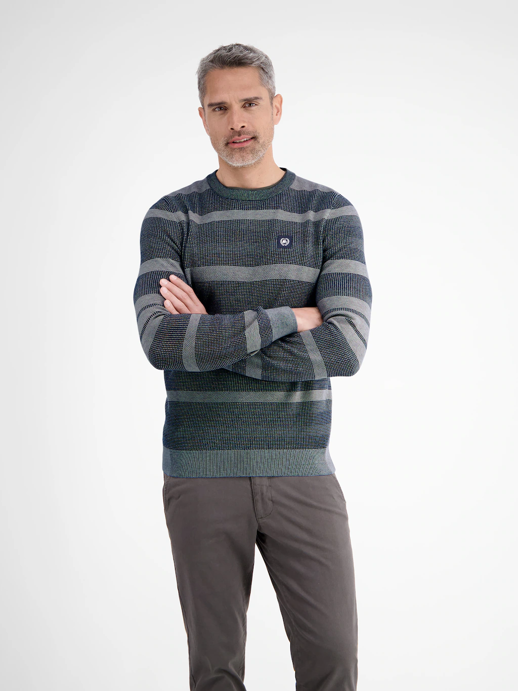 LERROS Strickpullover "LERROS Gestreifter Strickpullover" günstig online kaufen