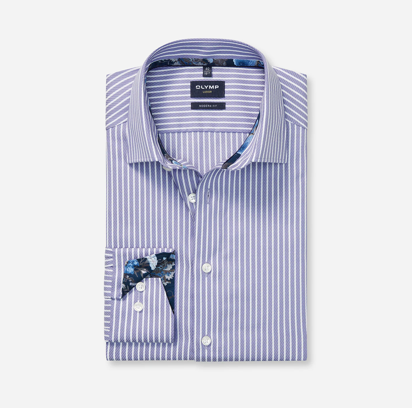 OLYMP Langarmhemd "Luxor", modern fit, gestreift, Businesshemd, New Kentkra günstig online kaufen