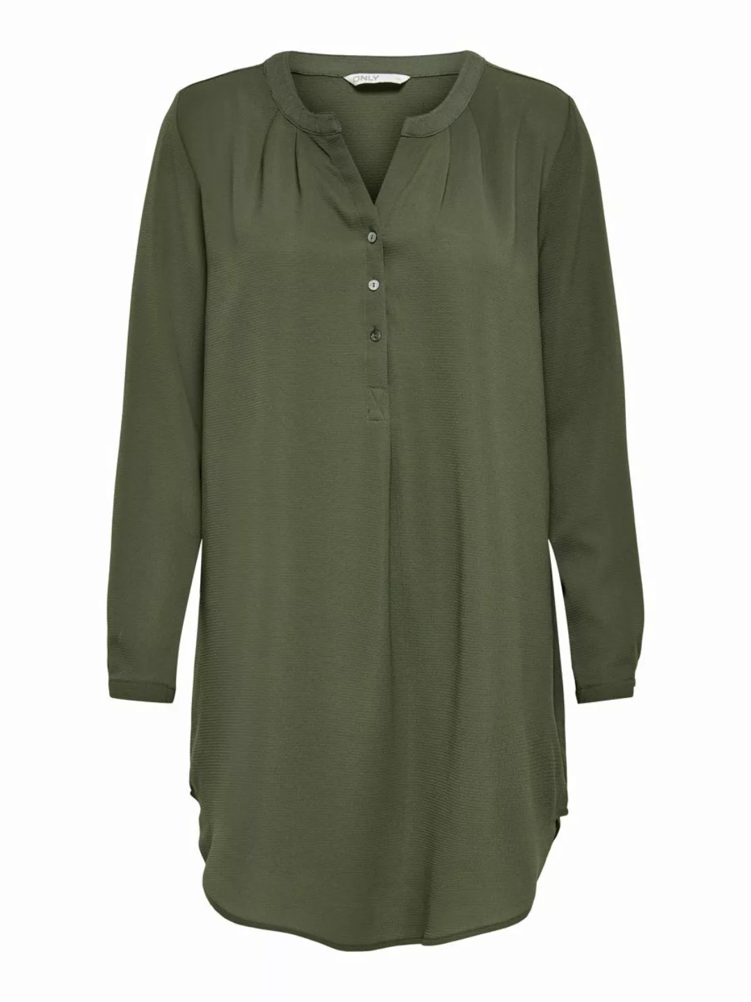ONLY Einfarbiges Langarmhemd Damen Grün günstig online kaufen