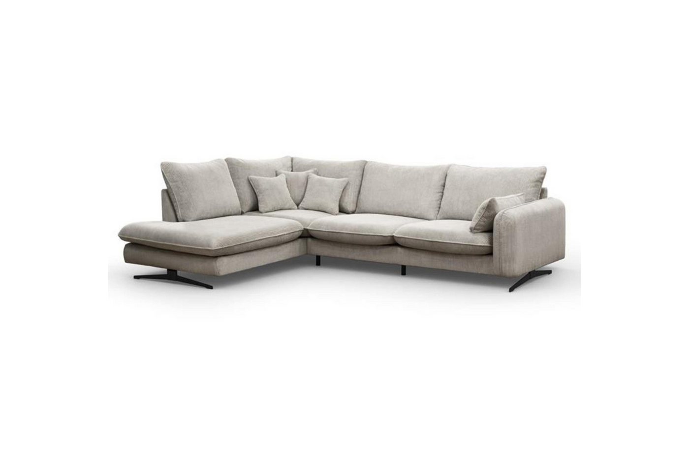 Beautysofa Ecksofa Prince, L-Form Polstersofa aus Cord-Bezug günstig online kaufen