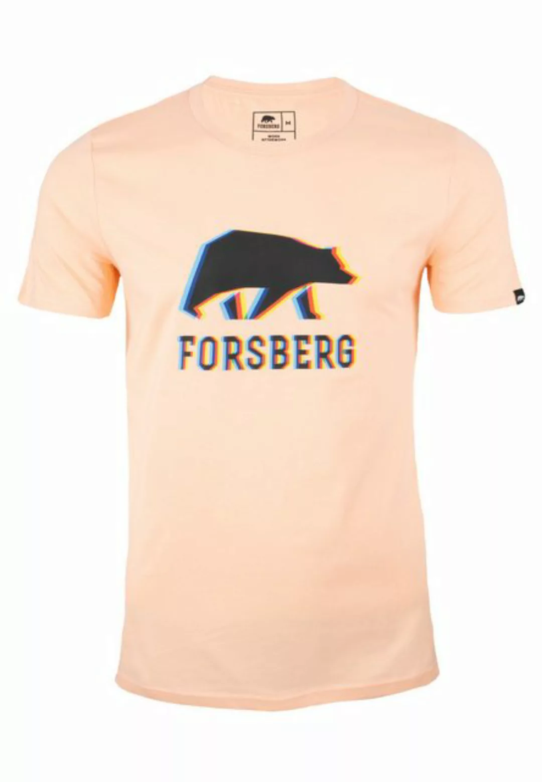 FORSBERG T-Shirt mit schwarzem Anaglyph-Logo günstig online kaufen