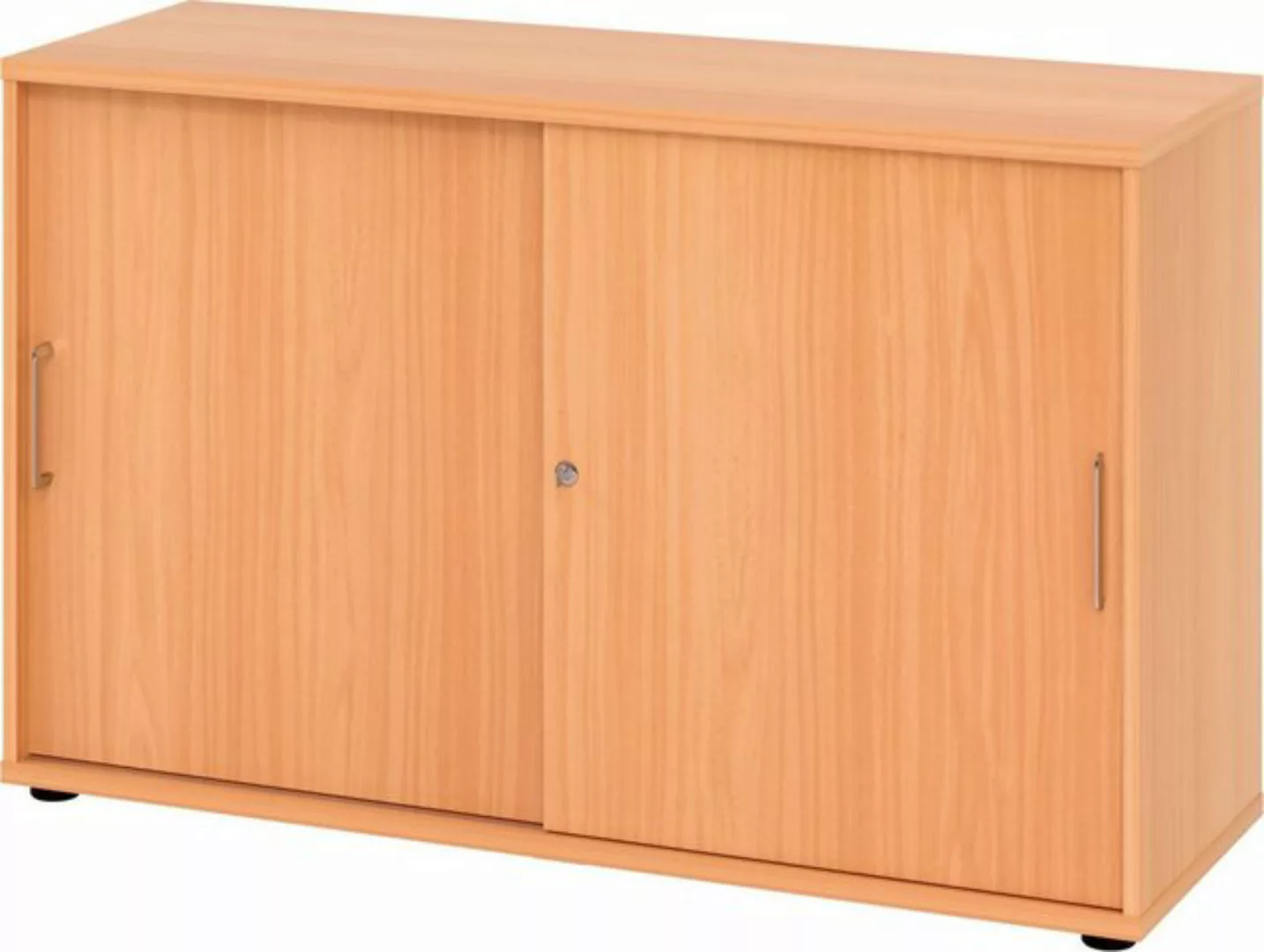 Aktenschrank Schiebetürschrank Derie 9 2 OH BxTxH 120x40x74,8cm Griff BS Bu günstig online kaufen