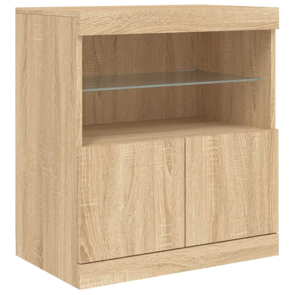 vidaXL Sideboard Sideboard mit LED-Leuchten Sonoma-Eiche günstig online kaufen
