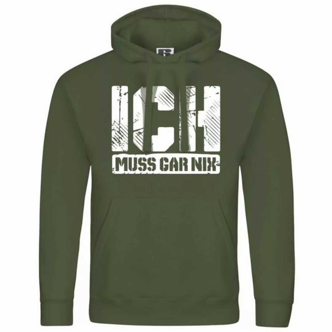 deinshirt Kapuzenpullover Herren Kapuzenpullover Ich muss gar nix Mit Print günstig online kaufen