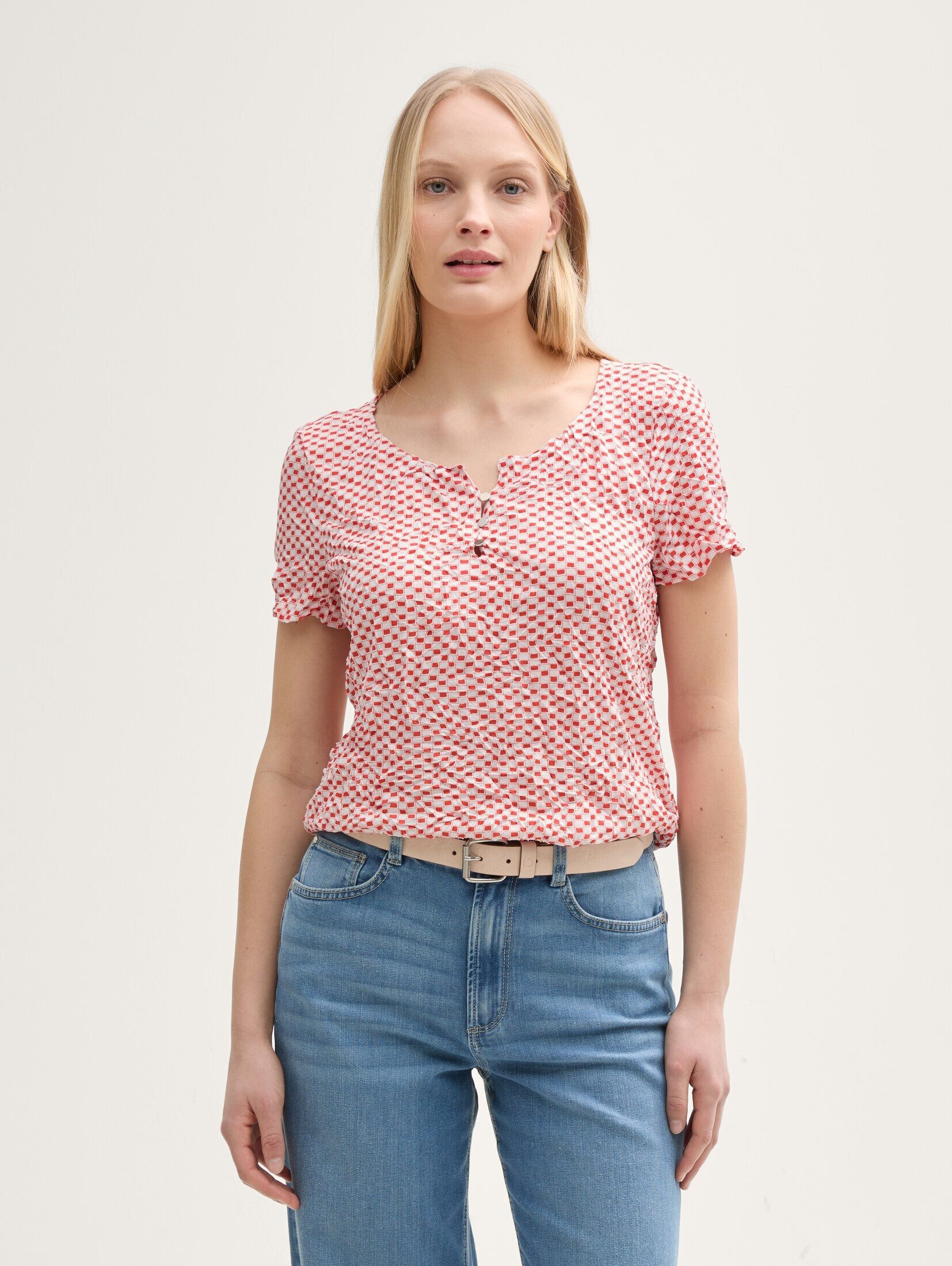 TOM TAILOR T-Shirt, mit All-Over Print günstig online kaufen