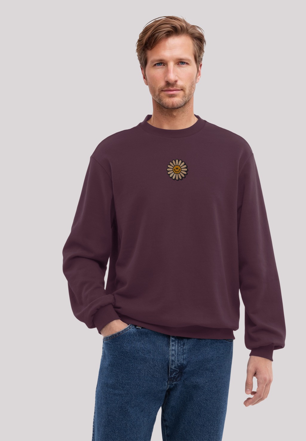F4NT4STIC Sweatshirt "Happy Flower Bestickt", Premium Qualität günstig online kaufen
