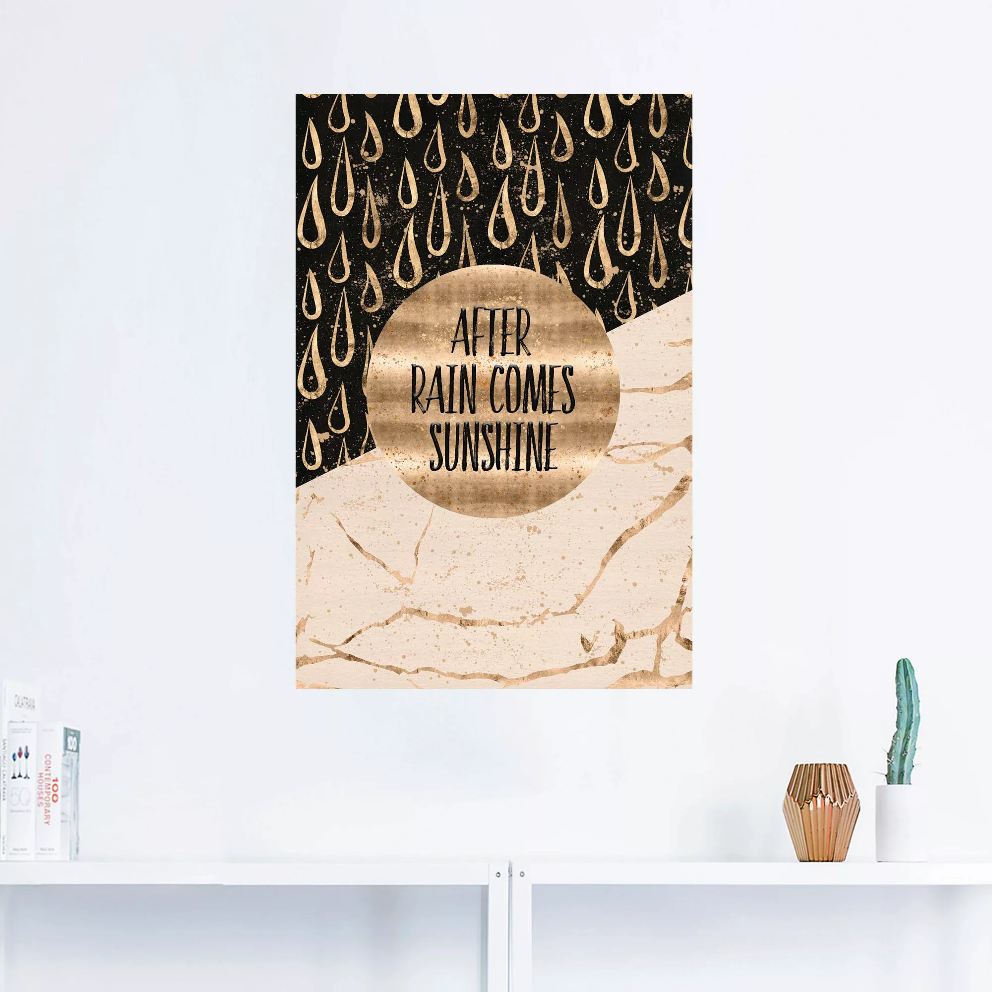 Artland Wandbild "Nach Regen kommt Sonnenschein", Sprüche & Texte, (1 St.), günstig online kaufen
