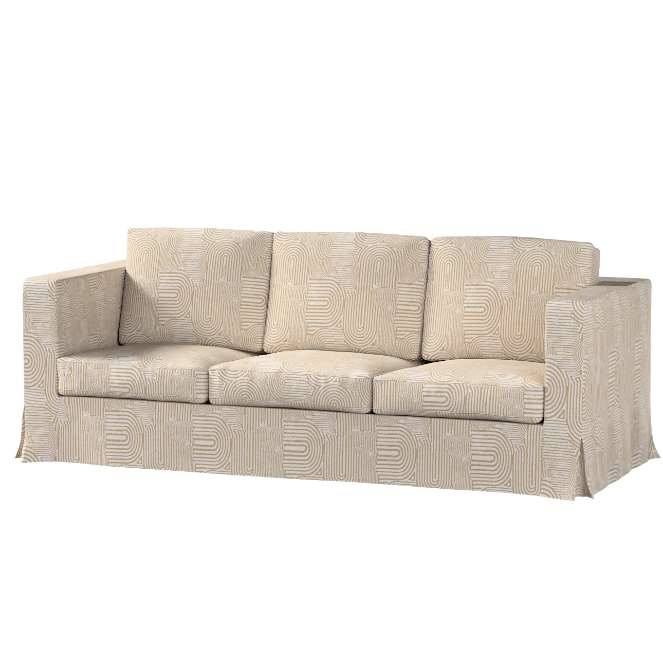 Bezug für Karlanda 3-Sitzer Sofa nicht ausklappbar, lang, beige-ecru, Bezug günstig online kaufen