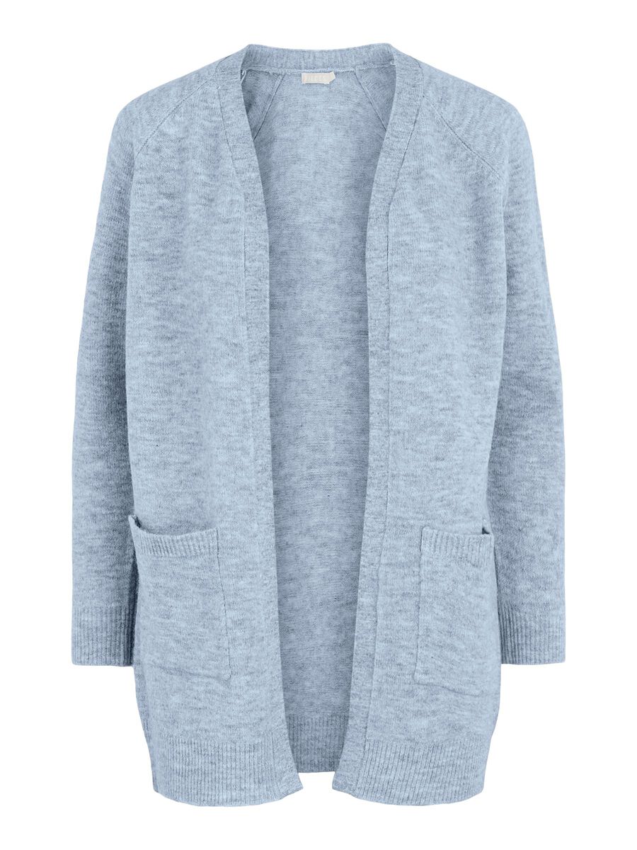 PIECES Lange Strickjacke Damen Blau günstig online kaufen