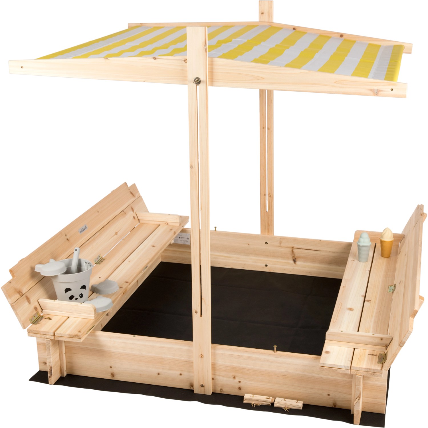 needs&wants Holz Sandkasten mit Dach Bänke Sunplaya3 günstig online kaufen