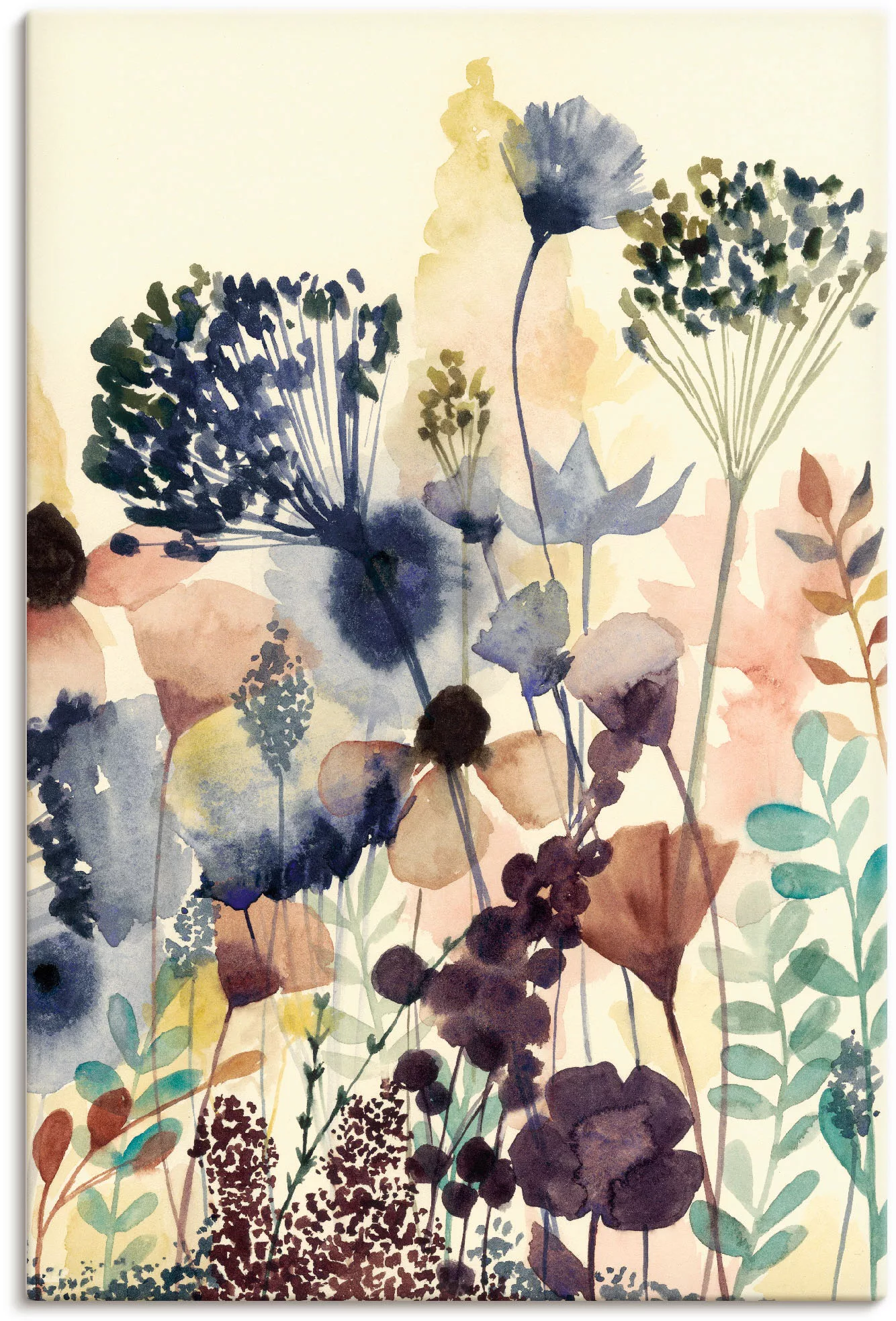 Artland Wandbild "Sonnengetrocknete Blüten II", Blumenwiese, (1 St.), als L günstig online kaufen