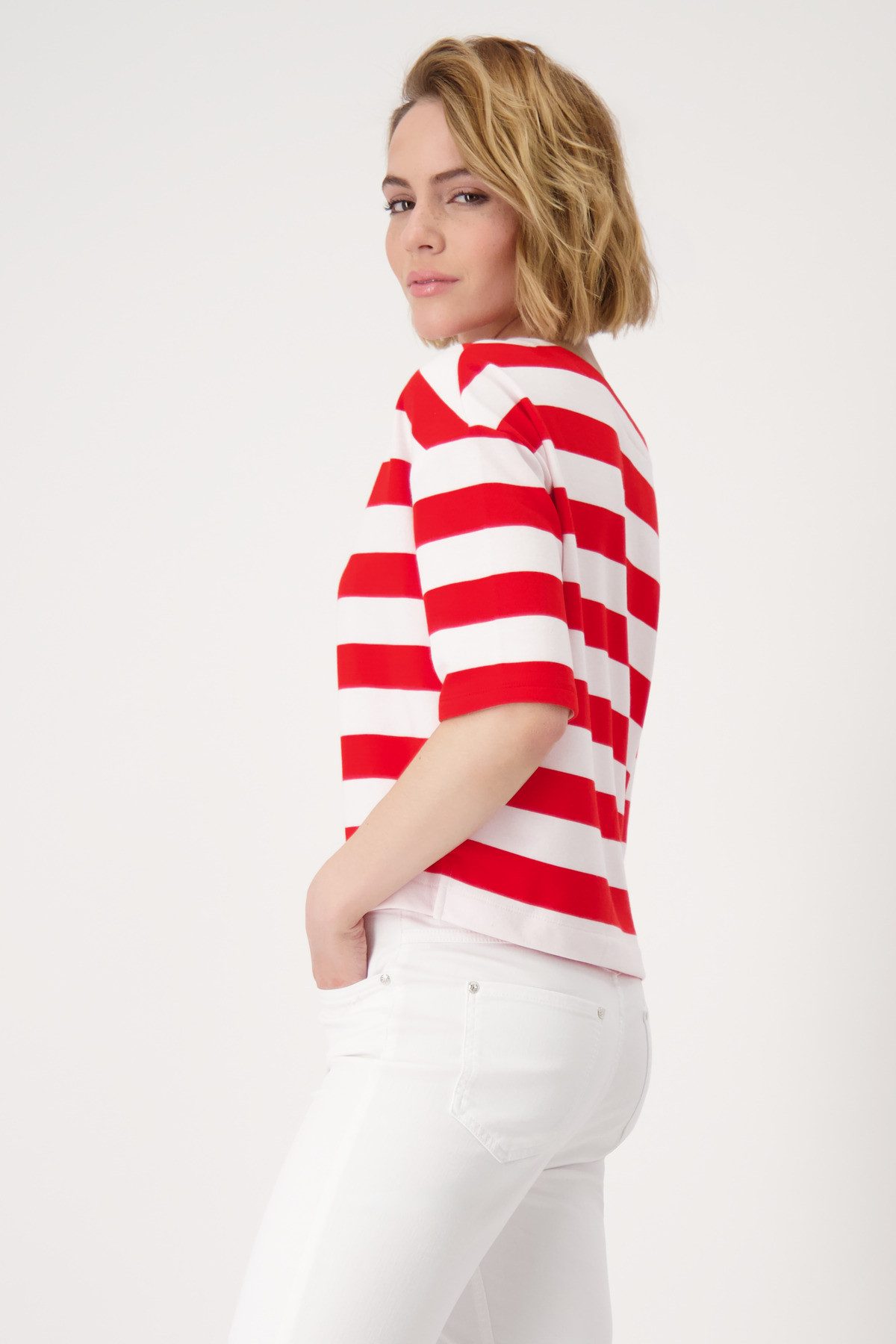 Monari Rundhalsshirt, mit Alloverprint günstig online kaufen