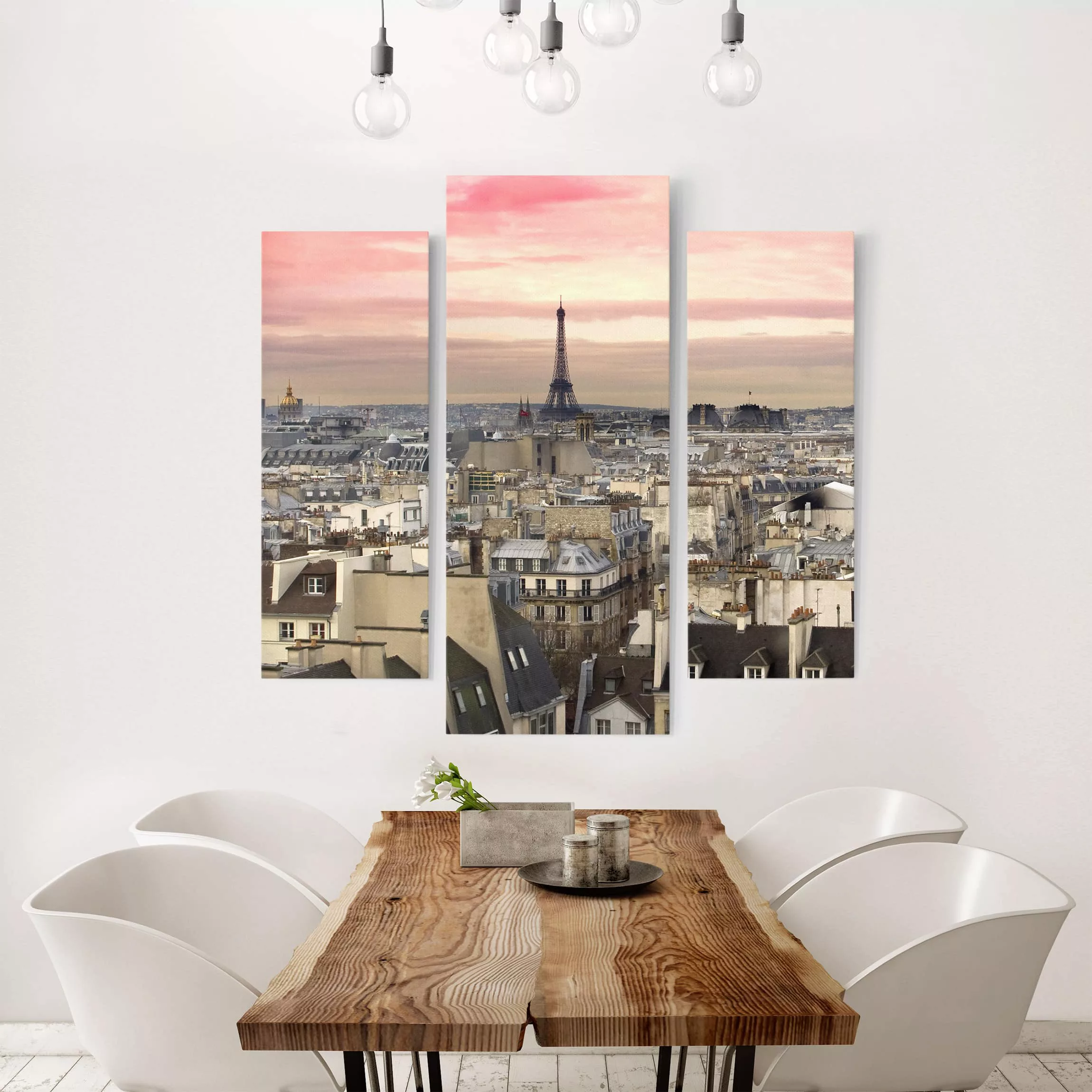3-teiliges Leinwandbild Paris - Querformat Paris hautnah günstig online kaufen