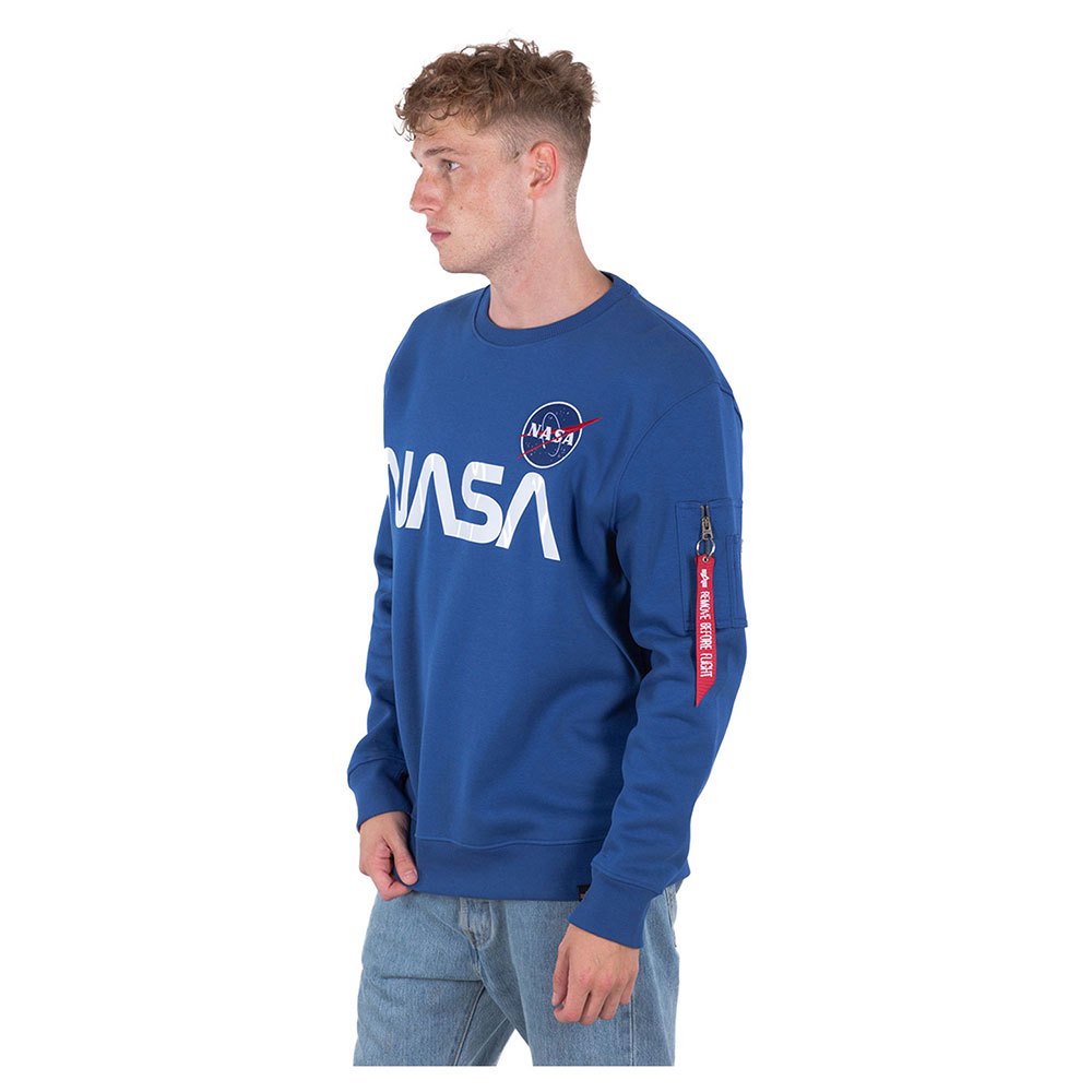 Alpha Industries Nasa Reflective Sweatshirt XS Nasa Blue günstig online kaufen