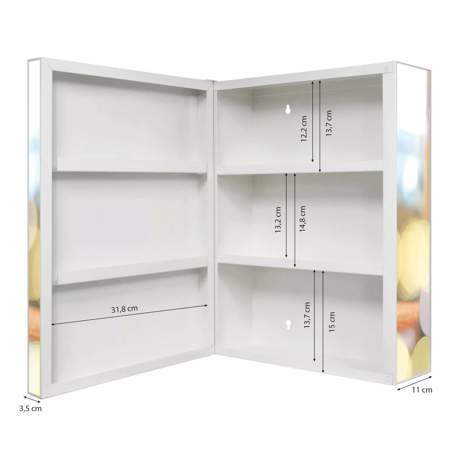 Banjado XXL Medizinschrank Abschliessbar 35x46x15cm Arzneischrank Weiß Aus günstig online kaufen