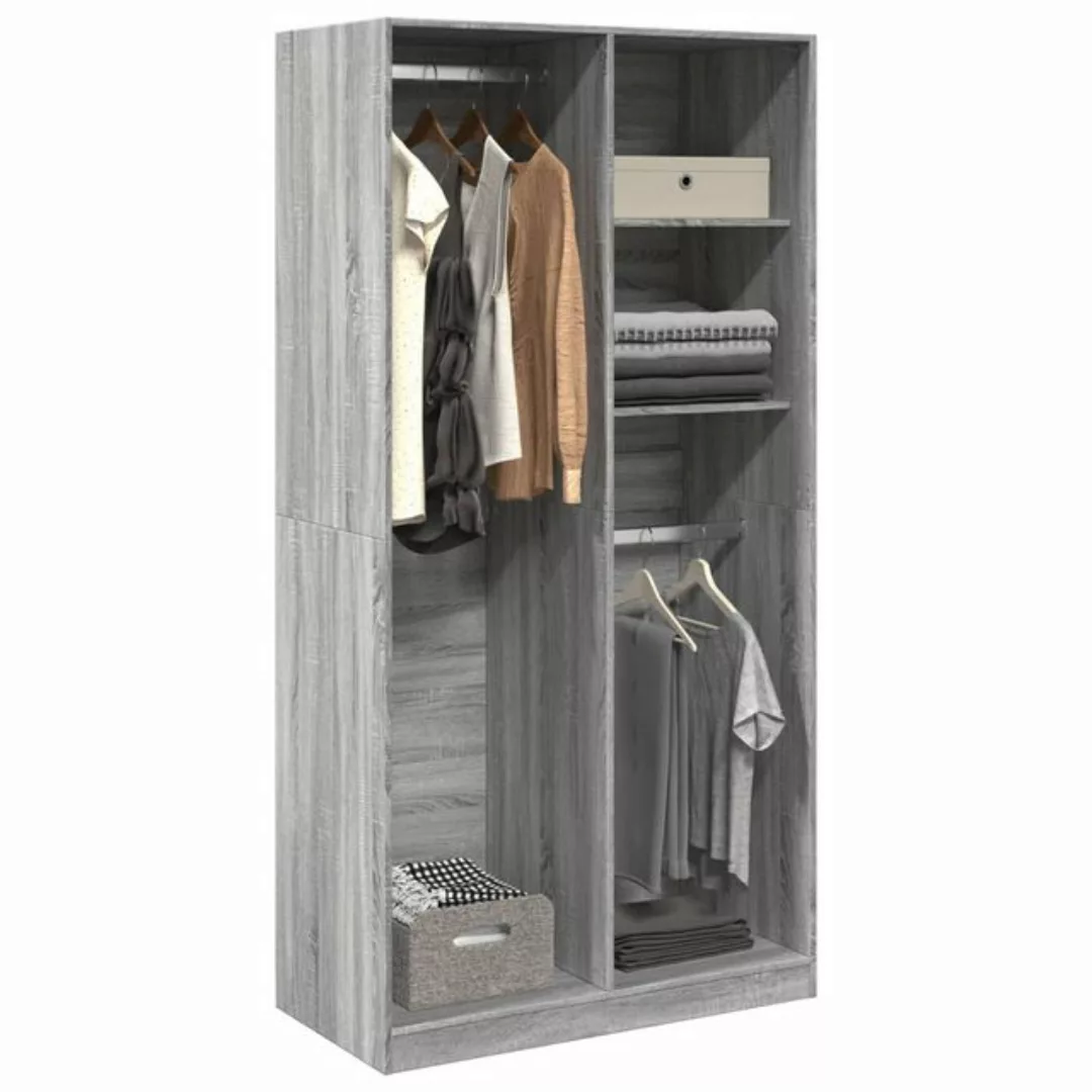 vidaXL Kleiderschrank Kleiderschrank Grau Sonoma 100x50x200 cm Spanplatte günstig online kaufen