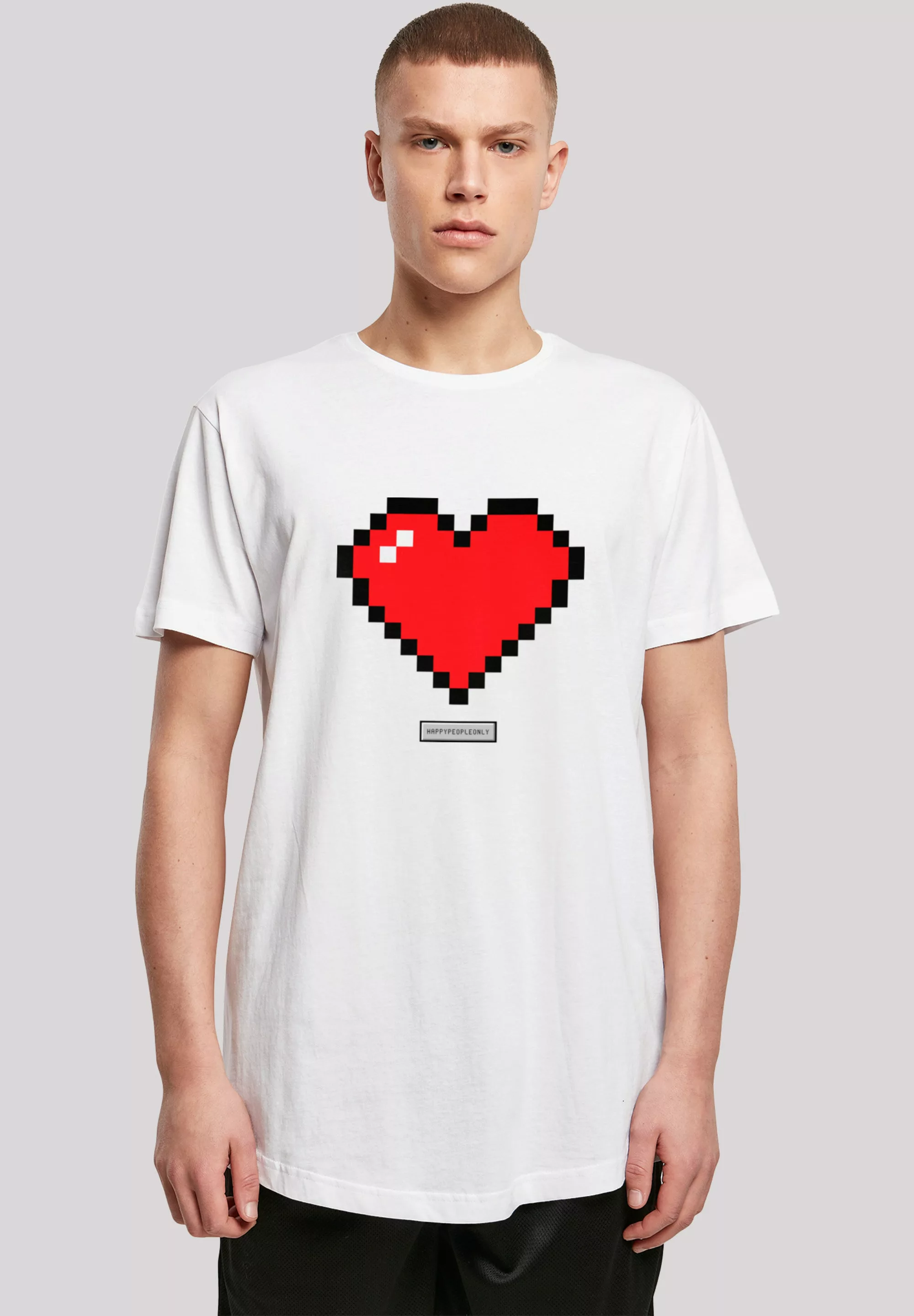 F4NT4STIC T-Shirt "Pixel Herz Good Vibes Happy People", Print günstig online kaufen