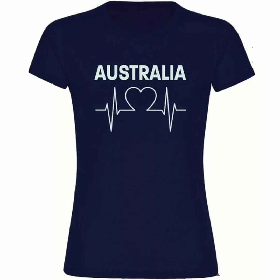 multifanshop T-Shirt Damen Australia - Herzschlag - Frauen günstig online kaufen