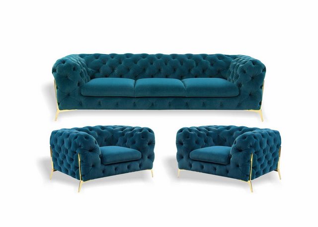 Xlmoebel Sofa Chesterfield Design Sofa-Set 311 mit 3 Sitzen und Couch aus, günstig online kaufen