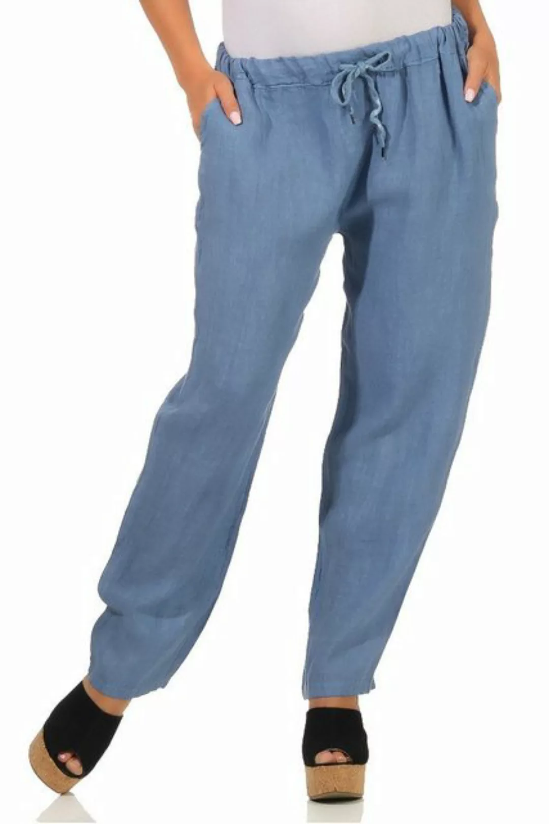 Mississhop Leinenhose Leinenhose 100 % Freizeithose Lange Hose 334 günstig online kaufen