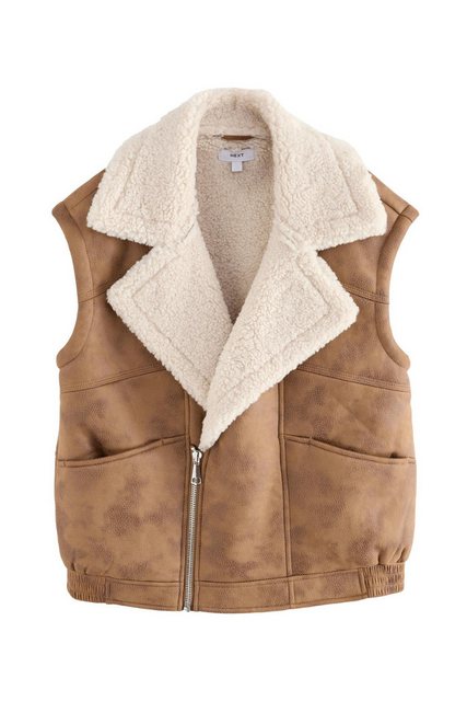 Next Fellimitatweste Gilet aus künstlichem Shearling (1-tlg) günstig online kaufen