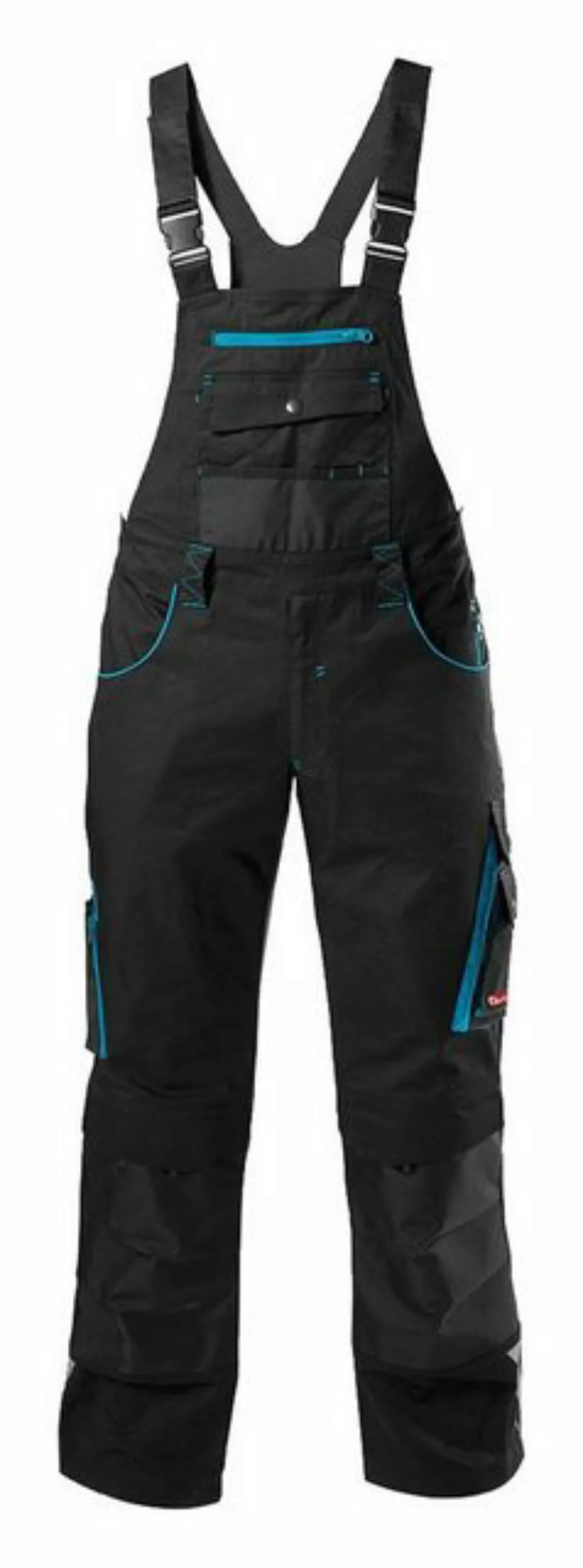 fortis Latzhose Herren 24 Black / turquoise Größe 34 günstig online kaufen