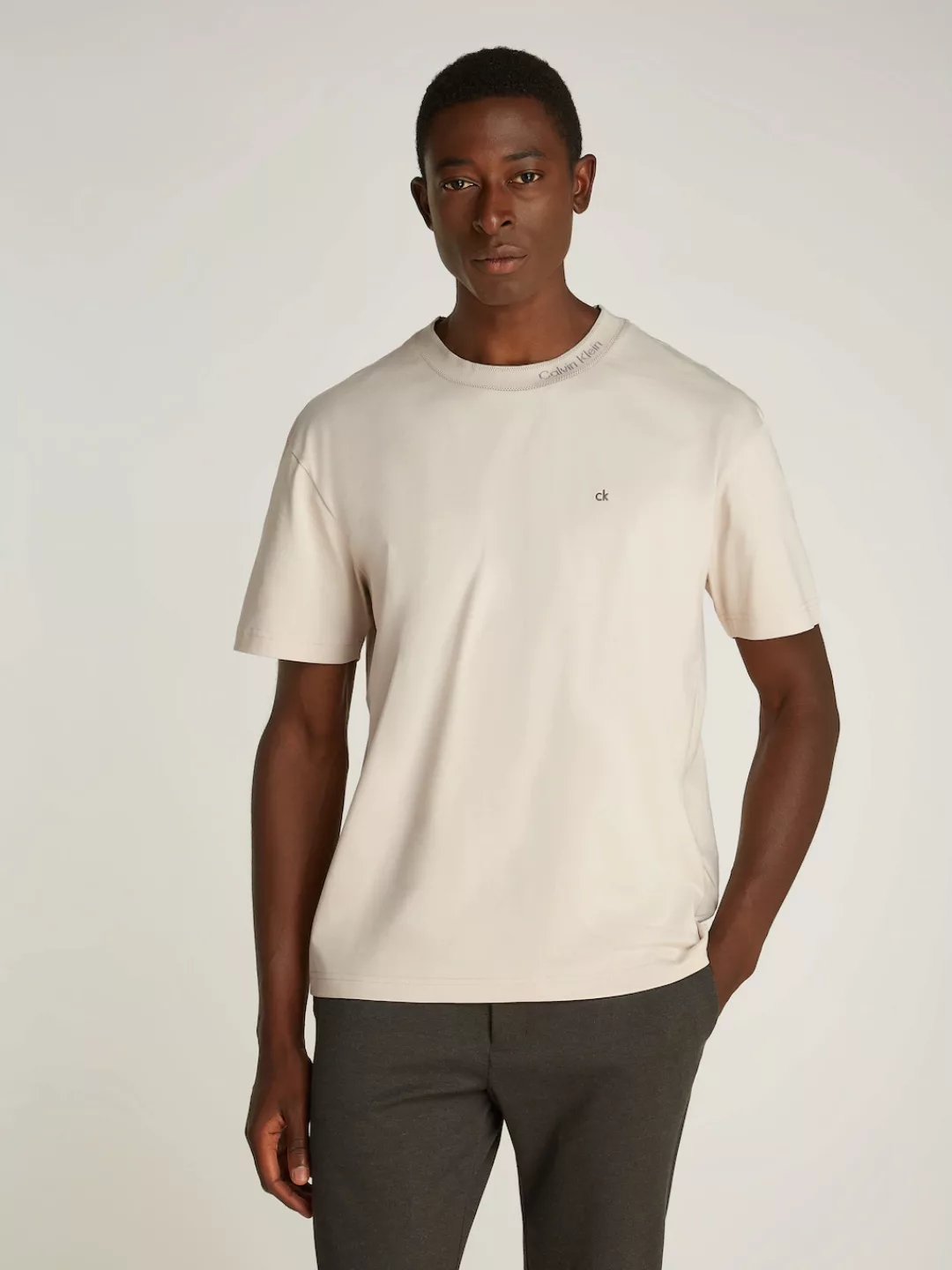 Calvin Klein T-Shirt NECK LOGO T-SHIRT mit Logoprägung günstig online kaufen