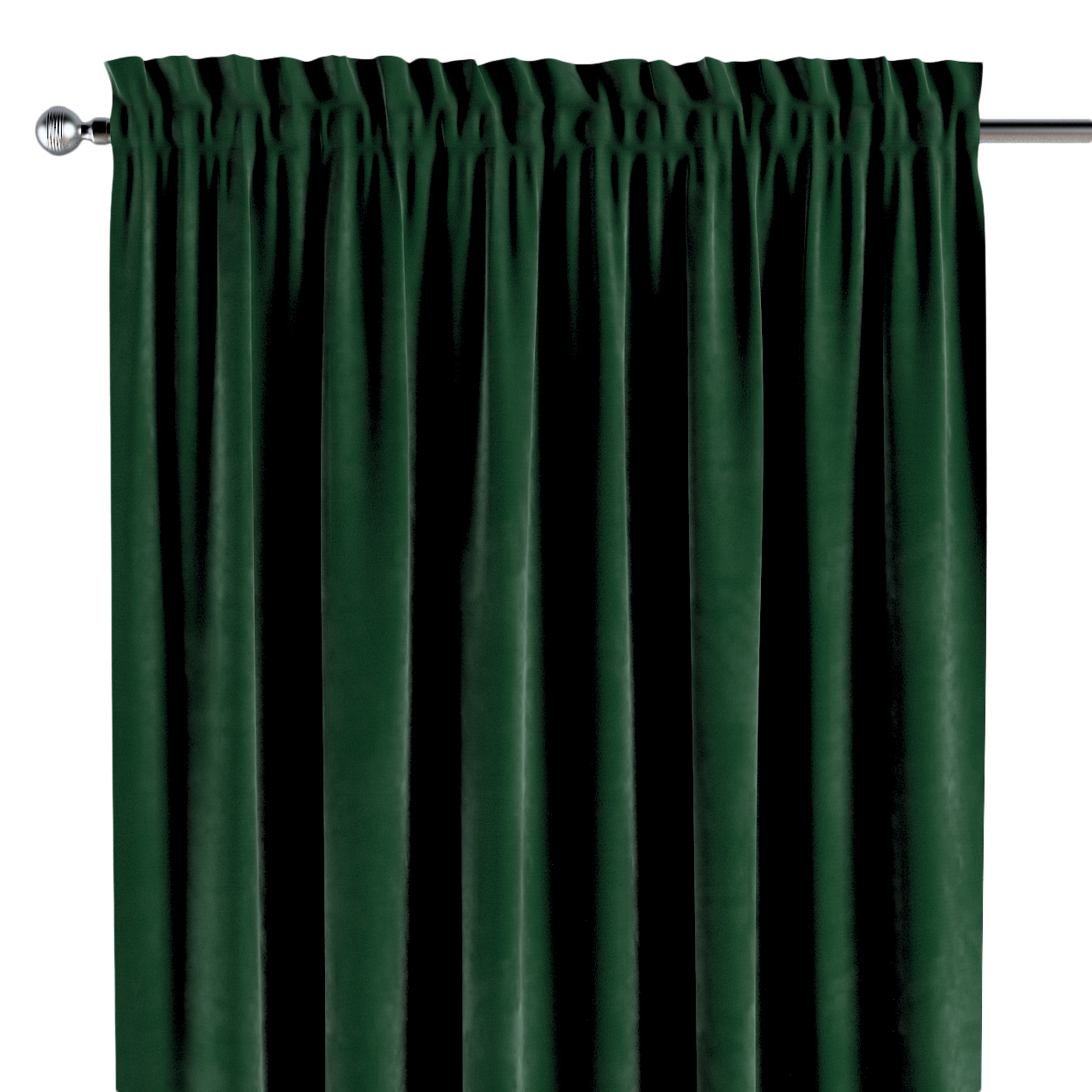 Vorhang mit Tunnel und Köpfchen, grün, Velvet (704-13) günstig online kaufen