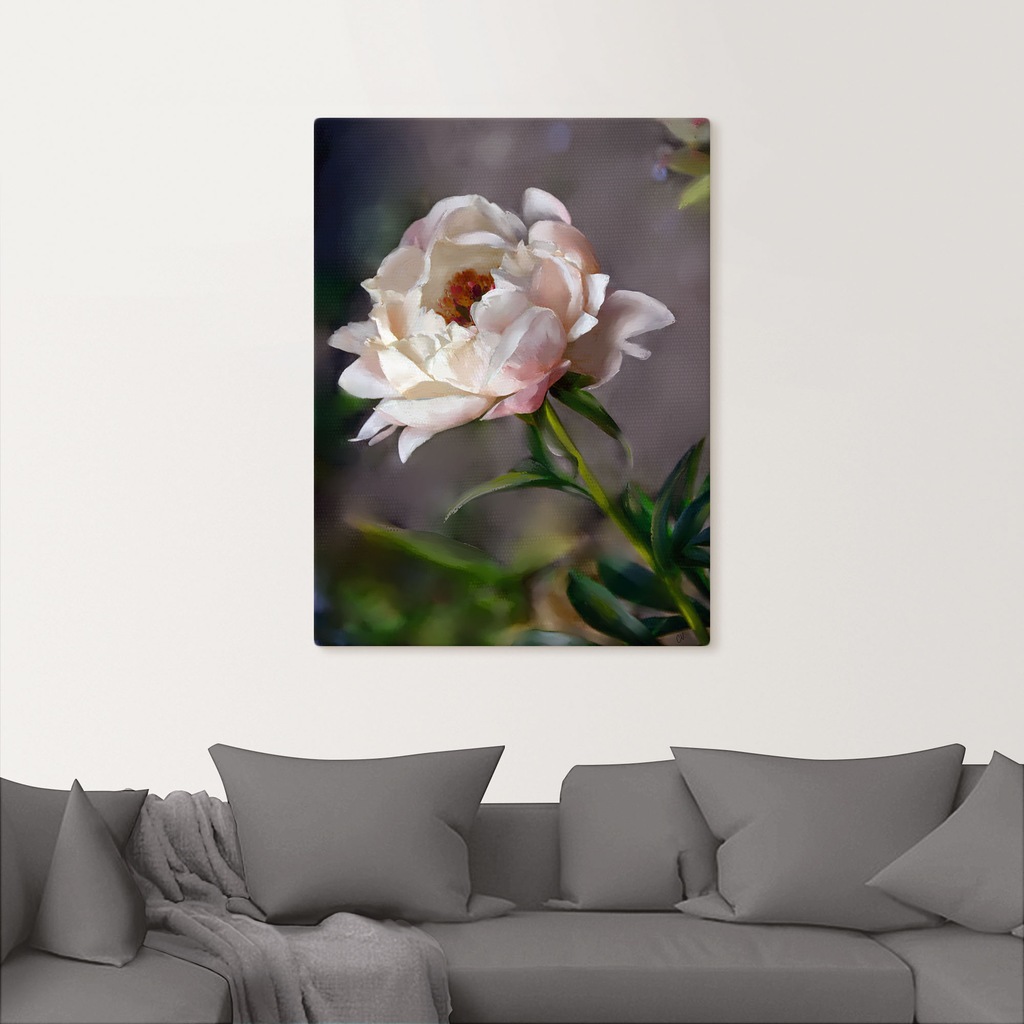 Artland Wandbild "Pfingstrose Vintage", Blumenbilder, (1 St.), als Leinwand günstig online kaufen