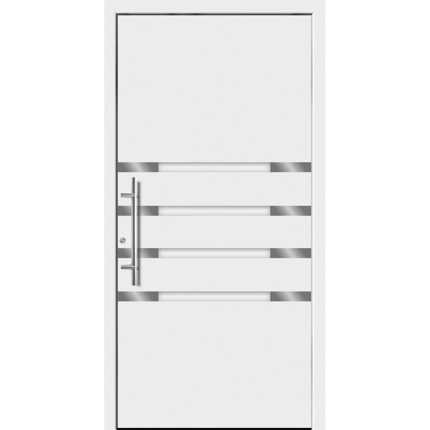 Aluminium-Haustür Moderno M450/P 110 x 210 cm Weiß Anschlag Links günstig online kaufen