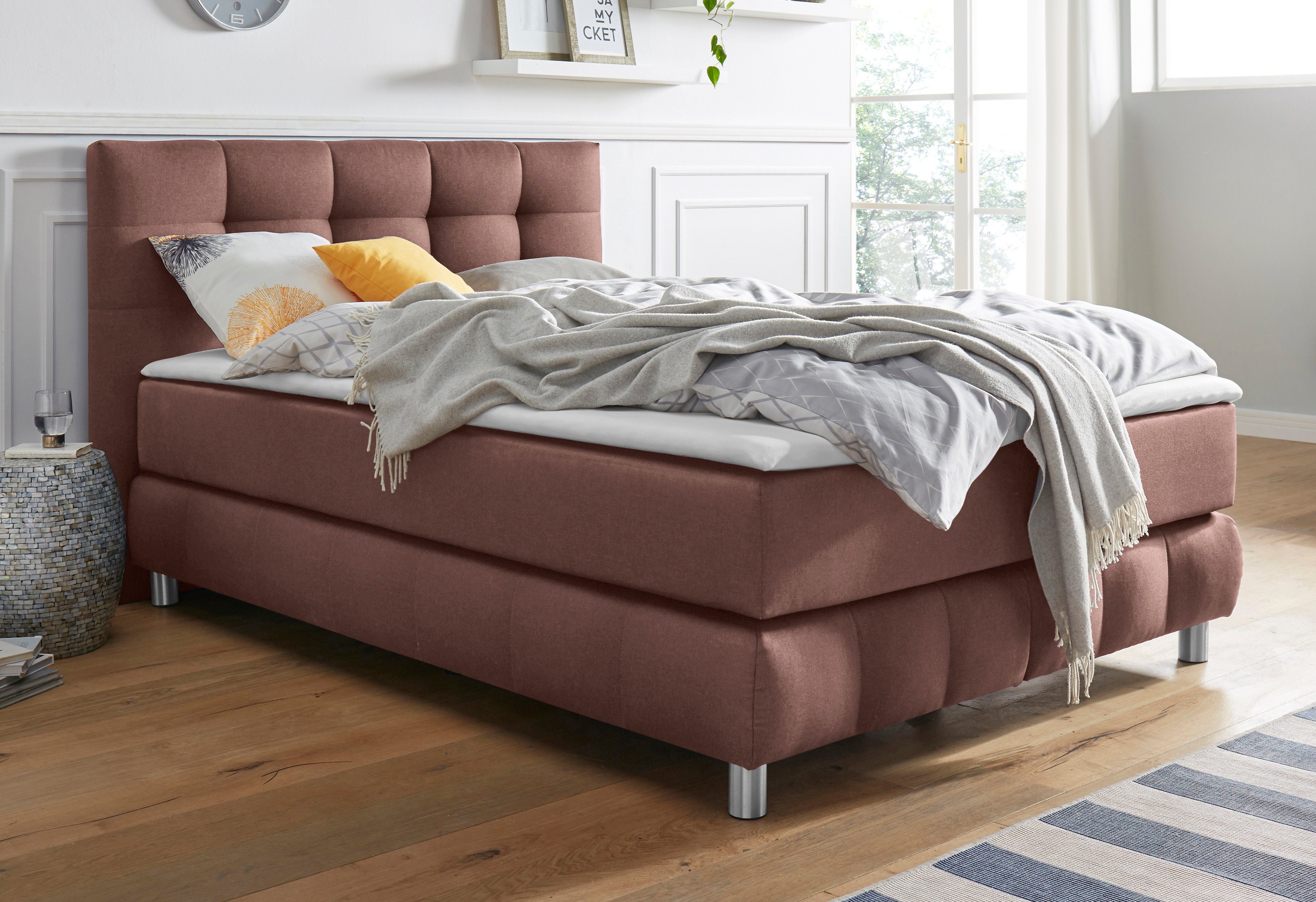 andas Boxspringbett "Salo", incl. Topper, 6 Breiten, 2 Härtegrade, TFK auch günstig online kaufen