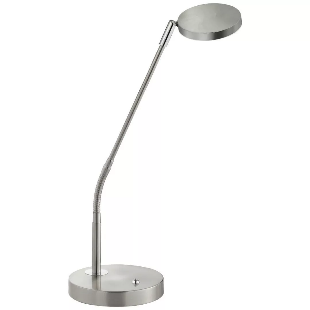 easy! by FHL Tischleuchte 850155 Luna nickel matt Chrom Metall H/D: ca. 60x günstig online kaufen